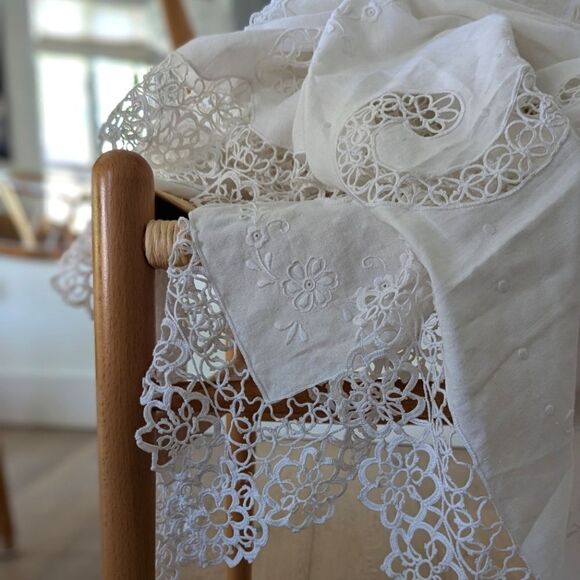 King Size Linen Crochet Coverlet - Picture 10 of 10